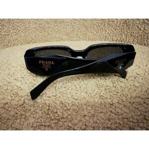 Prada Milano Black Rectangular Sunglasses Designer Shades Italy